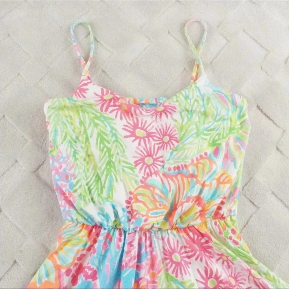 Lilly Pulitzer Dominica Sun Dress Womens XS  Lovers Coral Handkerchief Hem - Picture 5 of 14